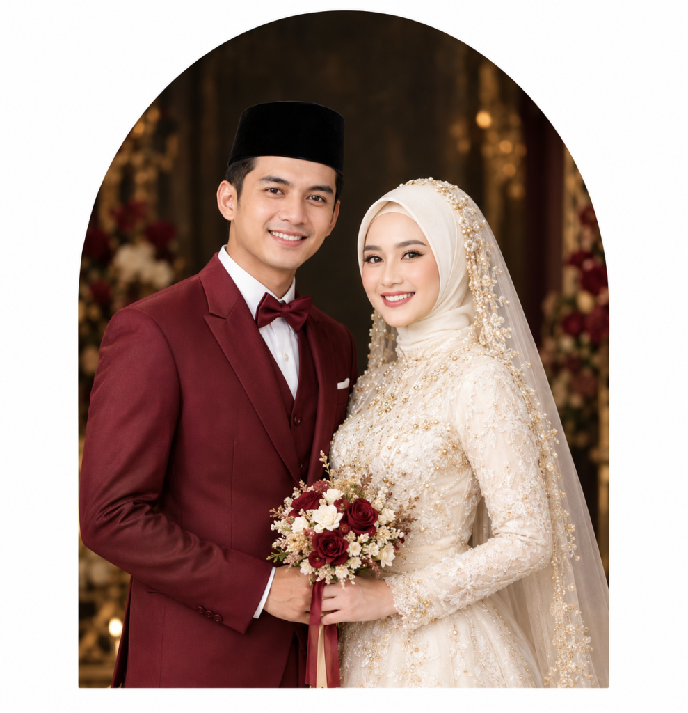 Contoh undangan pernikahan digital Aurelia Rose
