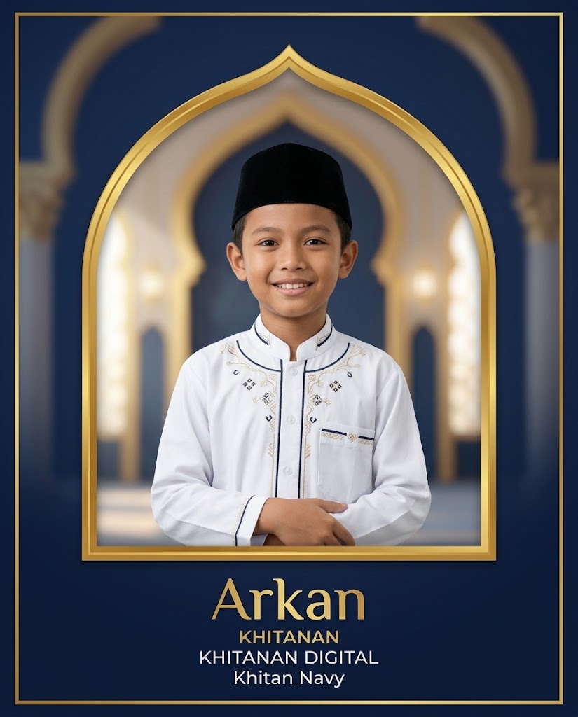 Contoh undangan khitan digital Khitan Navy